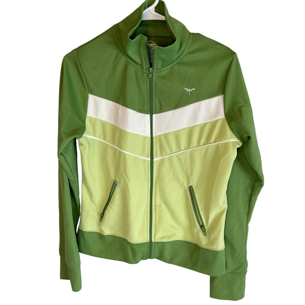 Vintage Vanity Brand Green Zipper Lightweight Jacket - Women's Size Medium